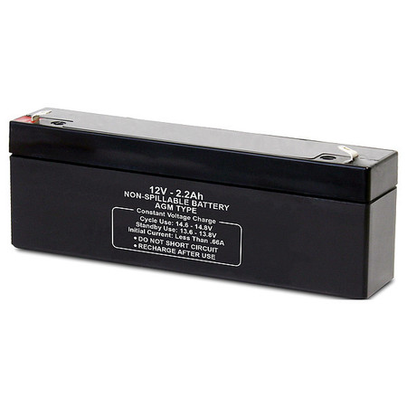 Zoro Select Battery, Sealed Lead Acid, 12V, Faston, Standards: UR 5EFG6