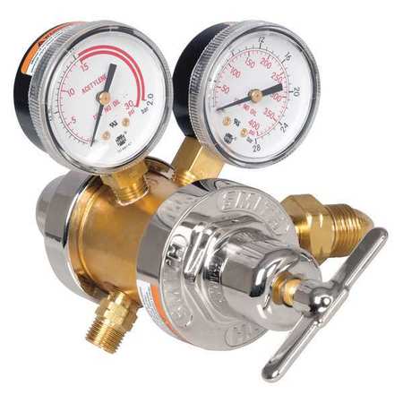 SMITH EQUIPMENT Gas Regulator, Two Stage, CGA-510, 15 psi, Use With: Acetylene 35-15-510