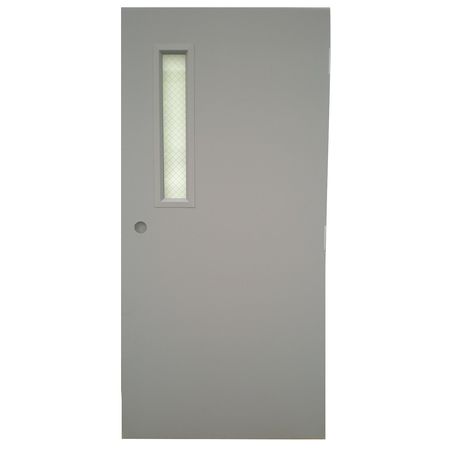 CECO Narrow Light Steel Door with Glass, 80 in H, 30 in W, 1 3/4 in Thick, 18-gauge, Type: 1 CHMD X NL26 68 X CYL-CE-18ga-WG