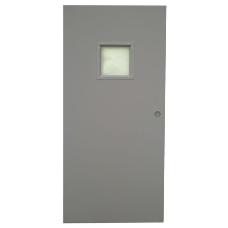 CECO Vision Light Steel Door with Glass, 80 in H, 30 in W, 1 3/4 in Thick, 18-gauge, Type: 1 CHMD X VL26 68 X CYL-CE-18ga-WG