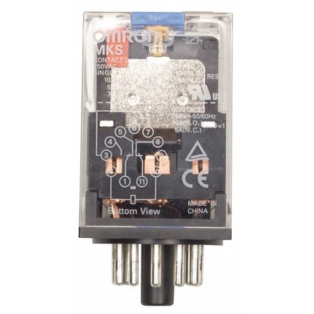 Omron General Purpose Relay, 12V DC Coil Volts, Octal, 8 Pin, DPDT MKS2PIDC12