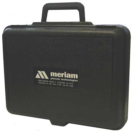 MERIAM Hard Carrying Case, 3 In D, 12 In H, Black 9A000069