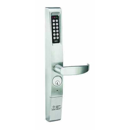 Adams Rite Electronic Lock, Satin Chrome, 12 Button 3090-01-626