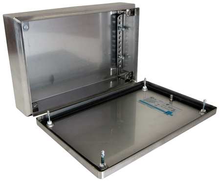 RITTAL 304 Stainless Steel Enclosure, 7.90 in H, 16 in W, 4.70 in D, NEAM 4X; 12, Screw On 1525010