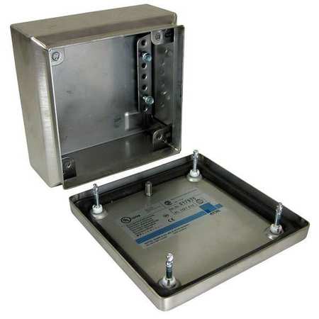 RITTAL 304 Stainless Steel Enclosure, 5.90 in H, 6 in W, 3.10 in D, NEAM 4X; 12, Screw On 1521010