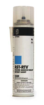 Anti-Seize Technology Multipurpose RTV Silicone Sealant, 8 oz, Clear, Temp Range -75 to 450 Degrees F 27086