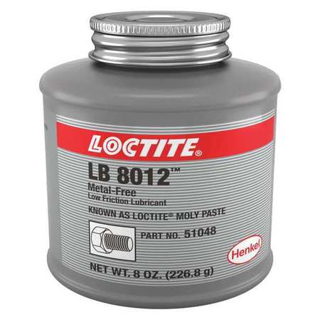 LOCTITE Anti Seize, Moly Paste, 8oz. Brush Top Can LB 8012(TM) MOLY PASTE 234227