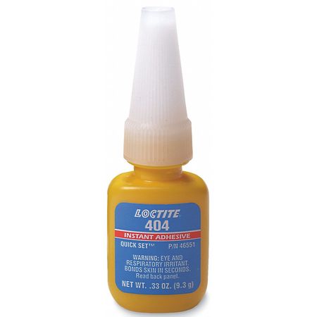 Loctite Instant Adhesive, 404 Series, Clear, 0.7 oz, Tube 135465