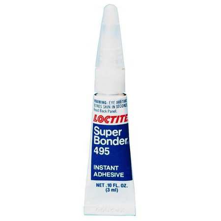 LOCTITE Instant Adhesive, 495 Series, Clear, 0.1 oz, Tube 234072