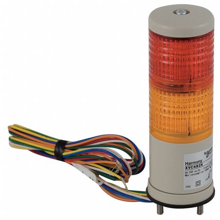 SCHNEIDER ELECTRIC Tower Light, 40mm, Steady, 0.05A, Red, Org XVC4B2K