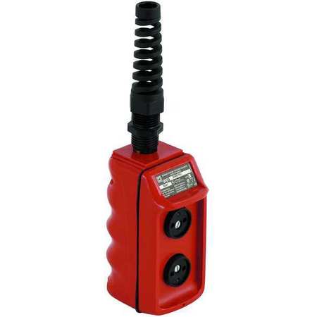 SQUARE D Pendant Push Button Station, 2NO, Red 9001BW92R