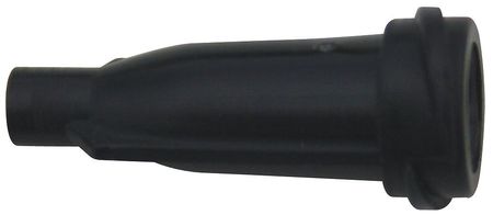 ZORO SELECT Syringe Cap, - Length, Polypropylene 10 PK Black 5FVL6