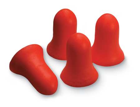 Honeywell Howard Leight MAX-1 Disposable Foam Uncorded Earplugs, Bell Shape, 33 dB NRR, Coral, 200 Pairs/Box MXM-1G