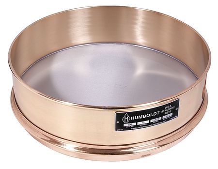 HUMBOLDT Test Sieve, 200mm, Brass Frame, 160 micron 5JCG6