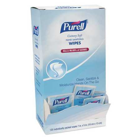 Purell Cottony Soft Hand Sanitizing Wipes, 120 Packets, Display Box 9027-12