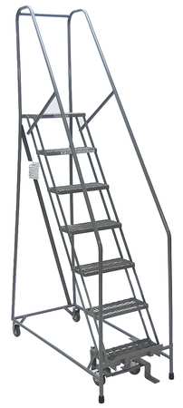 Cotterman 120 in H Steel Rolling Ladder, 9 Steps 1009R1824A6E10B4C1P6