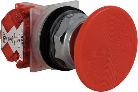 SCHNEIDER ELECTRIC Non-Illuminated Push Button, 30 mm, 1NC, Red 9001KR25RH6