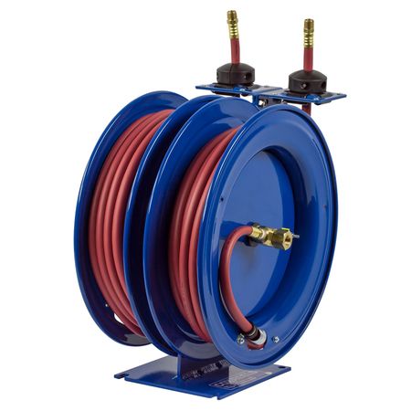 Coxreels Combination Air/Water Reel, 1/4 in Hose Dia., 50 ft Length, 300 psi C-LP-150-150