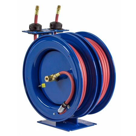 Coxreels Combination Air/Water Reel, 1/4 in Hose Dia., 50 ft Length, 300 psi C-LP-150-150