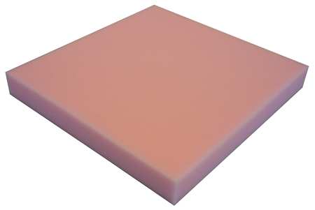 Zoro Select Foam Sheet, Open Cell, 36 in W, 36 in L, 3/4 in Thick, Pink 5GDD2