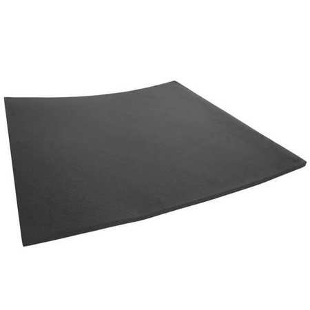 ZoroSelect Foam Sheet, Open Cell/Closed Cell, 24 in W, 48 in L, 4 in Thick,  Charcoal 