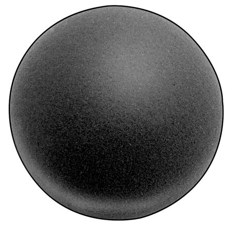Zoro Select Foam Ball, Polyether, Charcoal, 6 In Dia 5GCJ0