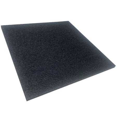 Zoro Select Foam Sheet, Open Cell/Closed Cell, 24 in W, 48 in L, 1 in Thick, Charcoal 5GDG3