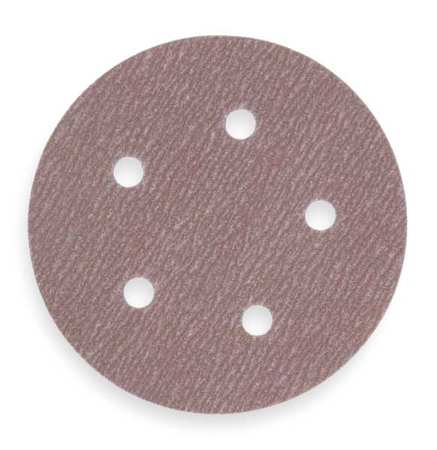 NORTON ABRASIVES PSA Disc Roll, 5 Hole, 5 In, P150G, AlO 66261131495