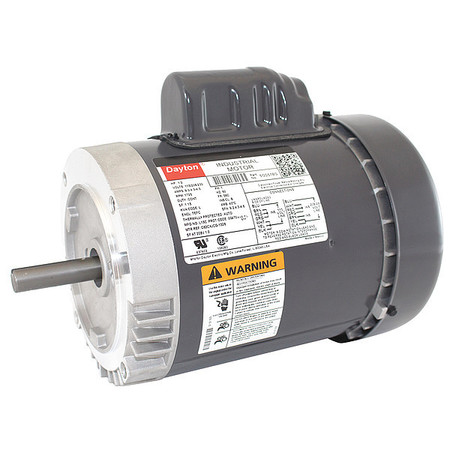 DAYTON Capacitor-Start General Purpose Motor, 1/2 HP, 115/208-230V AC Voltage, 56C Frame 5GD57