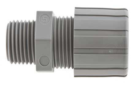 HUBBELL WIRING DEVICE-KELLEMS Liquid Tight Connector, 1in, Straight, Gray SHC1039CR