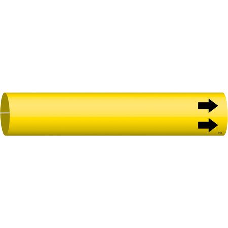 BRADY Pipe Marker, (Blank), Yel, 1-1/2 to2-3/8 In 4010-B