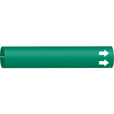 BRADY Pipe Marker, (Blank), Green, 4 to 6 In 4011-D