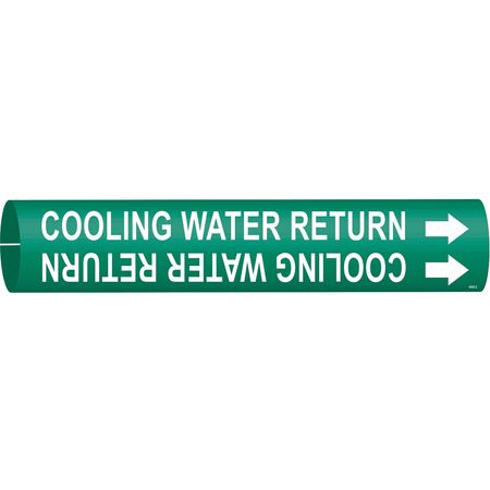 BRADY Pipe Marker, Cooling Water Return, Green, 4043-C 4043-C