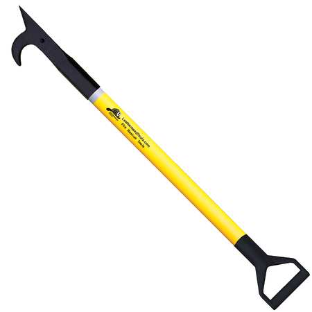 Leatherhead Tools American Hook, 4 ft. Pro-Lite Pole, HiViz Yellow, D-Handle PLY-4AH-D