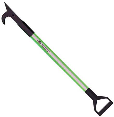 LEATHERHEAD TOOLS American Hook, 3 ft. Dog Bone Pole, HiViz Lime, D-Handle DBL-3AH-D