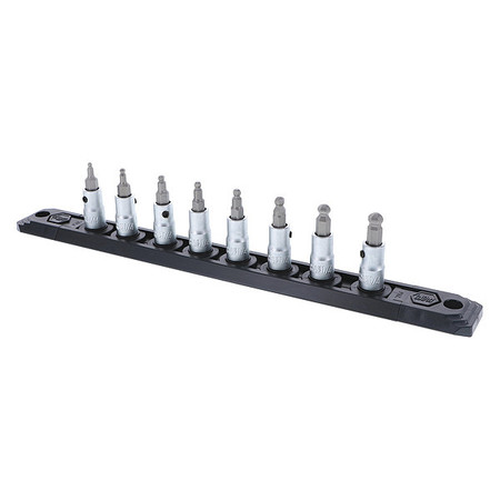 WIHA Ball End Hex Bit Set, Pieces 9 71798