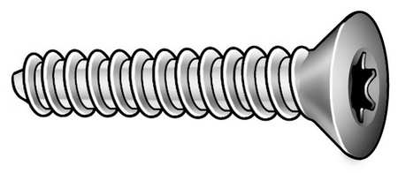 Tamper-Pruf Screws Thread Forming Screw, 1/4" x 3/4 in, Zinc Plated Steel Pan Head Torx Drive, 50 PK 462300