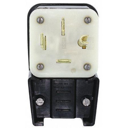 Leviton Agl Strt Blade Plug, Blk, 60 A, Stnd, 15-60P 8462-P