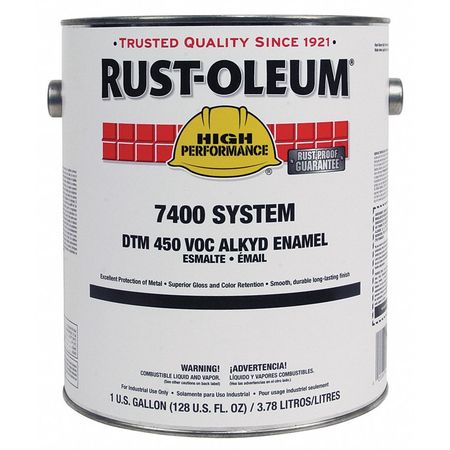 Rust-Oleum Interior/Exterior Paint, Semi-gloss, Oil Base, White, 1 gal 7290402