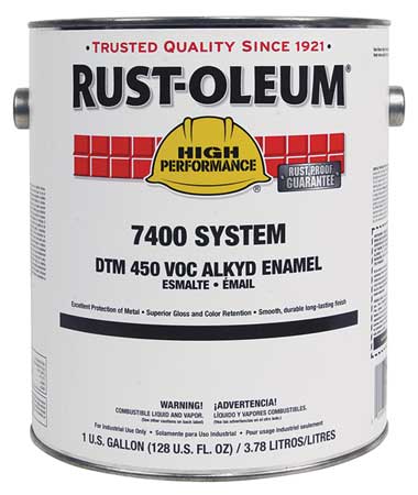 Rust-Oleum Interior/Exterior Paint, Semi-gloss, Oil Base, White, 1 gal 7290402