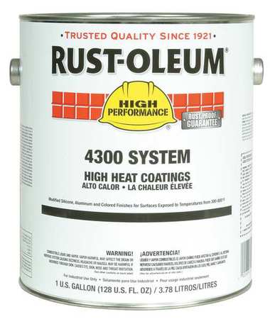 Rust-Oleum Heat Resistant, Aluminum, 1gal 4315402