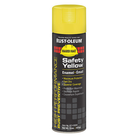Rust-Oleum Rust Preventative Spray Paint, Safety Yellow, Gloss, 15 oz. V2143838
