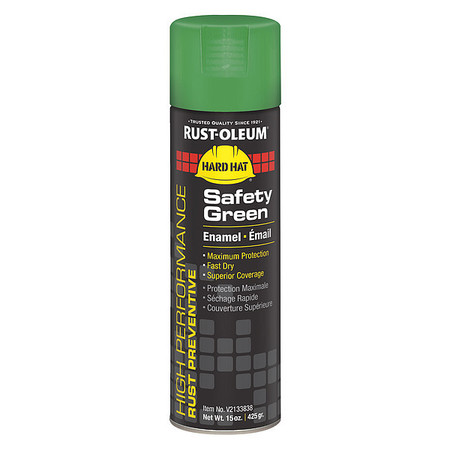 Rust-Oleum Rust Preventative Spray Paint, Safety Green, Gloss, 15 oz V2133838