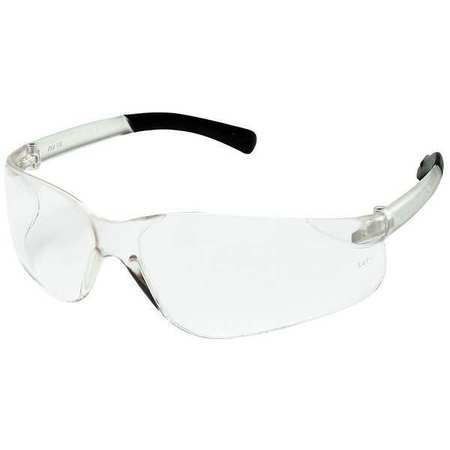 Condor Safety Glasses, Anti-Scratch, Wraparound, Frameless, Soft Temple Ends, Clear Lens, Clear Frame 5JE26