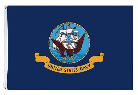 NYLGLO US Navy Flag, 5x8 Ft, Nylon 601