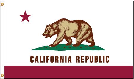 Nylglo California Flag, 4x6 Ft, Nylon 140470