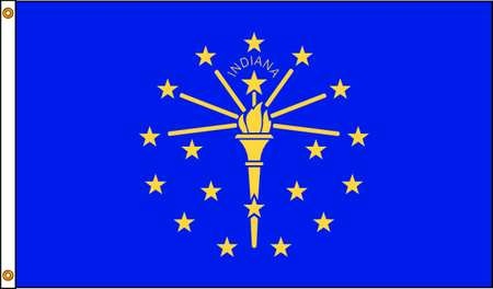 NYLGLO Indiana Flag, 5x8 Ft, Nylon 141680
