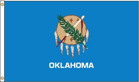 NYLGLO Oklahoma Flag, 4x6 Ft, Nylon 144370