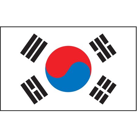 NYLGLO South Korea Flag, 3x5 Ft, Nylon 197606