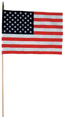 ANNIN FLAGMAKERS US Hand Held Flag Set, 12in.Hx18in.W, PK12 3875